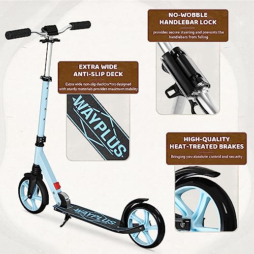 Kick Scooter, Foldable, Lightweight, 8IN Wheels, Max Load 240 LBS W245