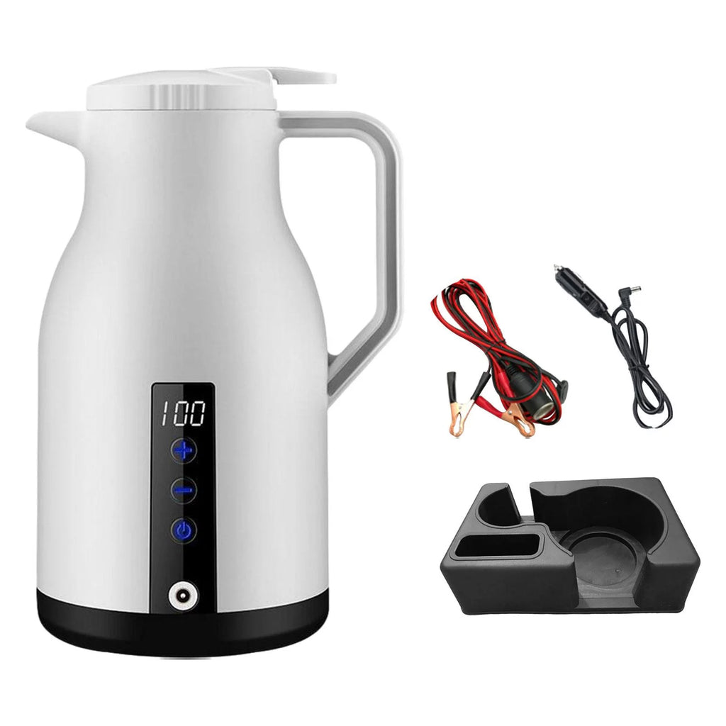 White Portable Electric Car Kettle B474