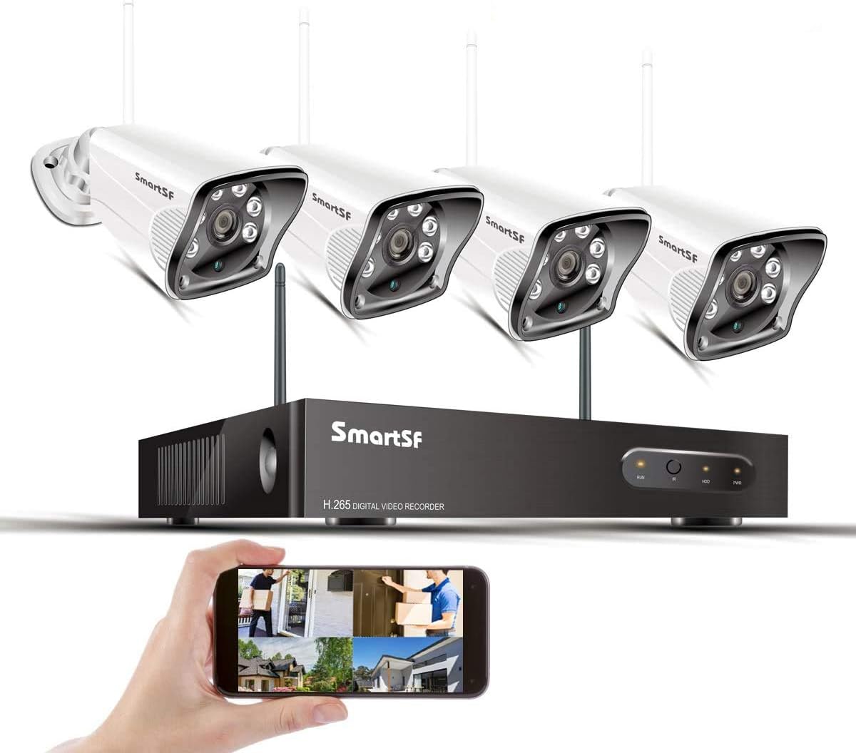 Wireless Security Camera System with 1080P Full HD CCTV NVR Surveillance Camera System H4017