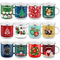 16 Pcs 12 oz Enamel Mugs Set K4694