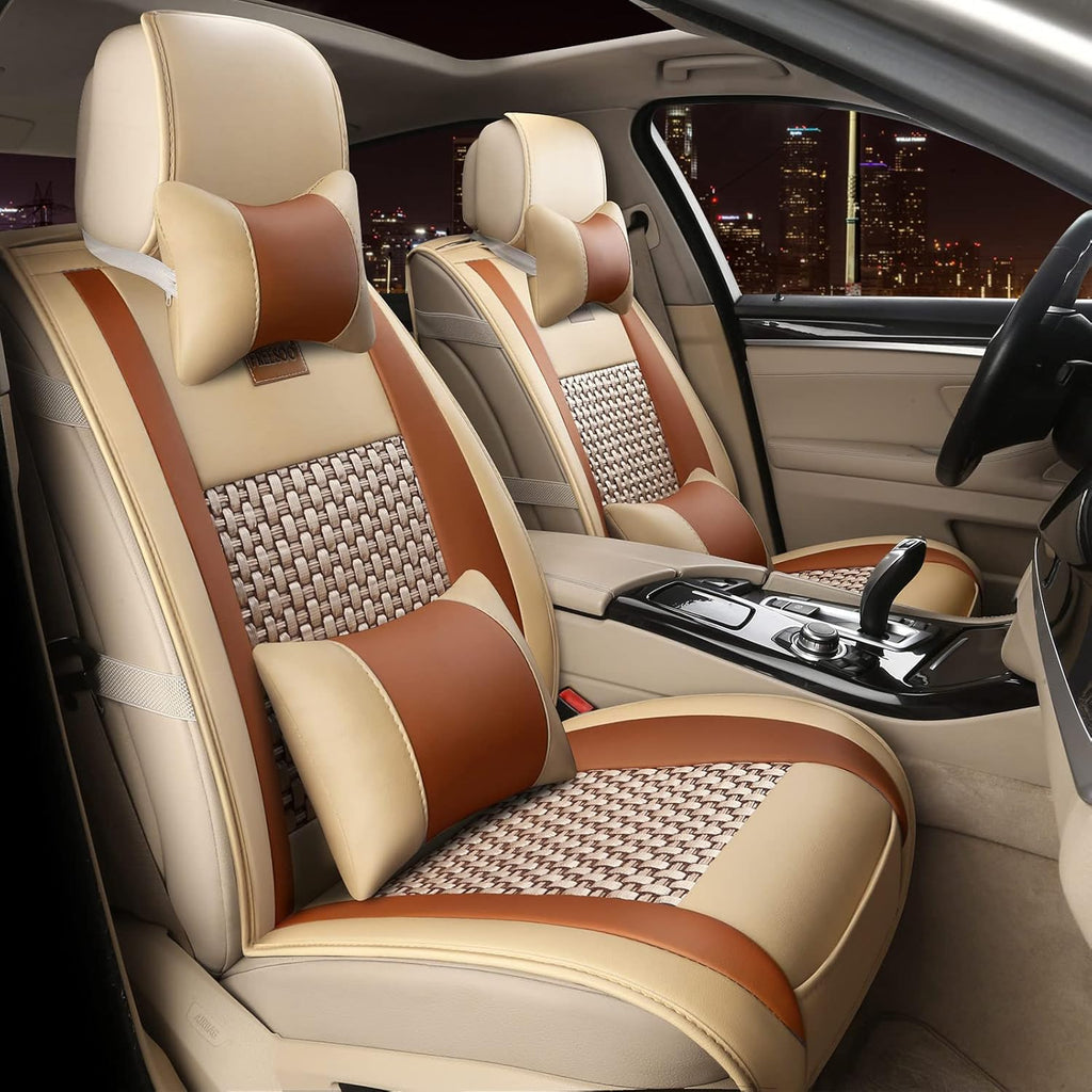Leather Car Seat Covers Full Set Waterproof Universal U664