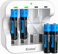 AAA Rechargeable Lithium Batteries, 4 pack 1.5V 1100mWh Li-ion Triple A Batteries with Fast Battery Charger U47328