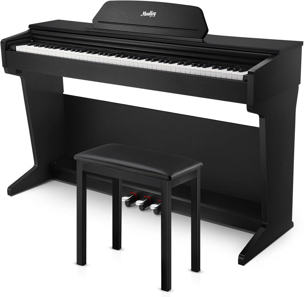 88 Key Weighted Digital Piano with Stand & Bench O399548