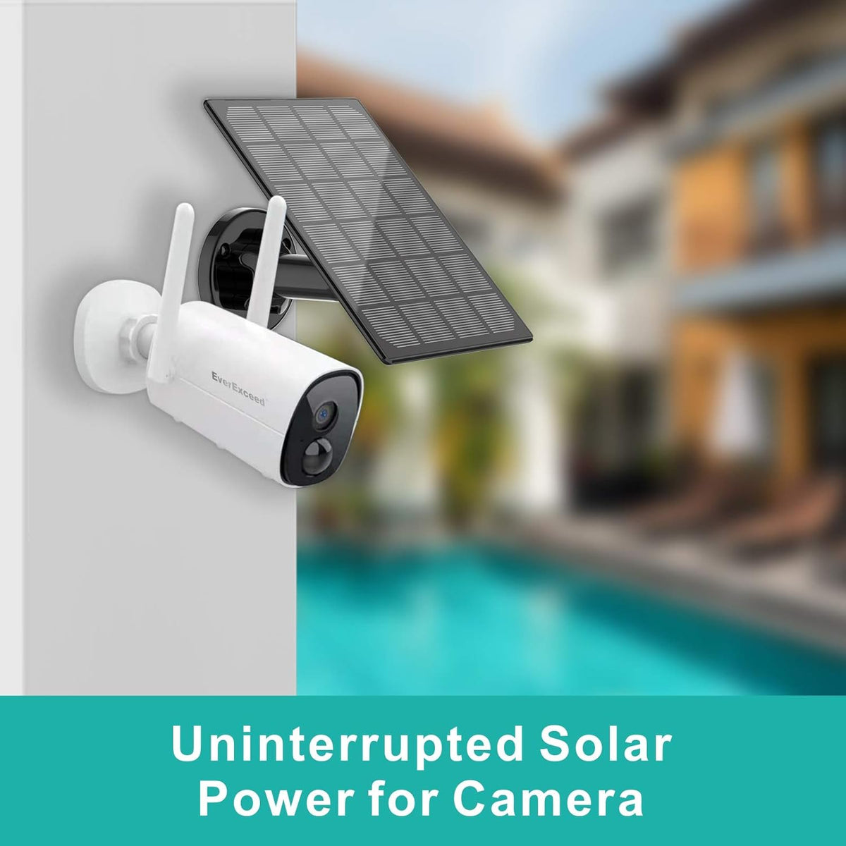 Solar Panel for Wireless Outdoor Security Camera J1037
