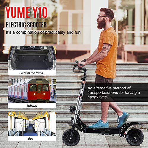 Adult Electric Scooter Dual Motor 52V 2400W 40 MPH 40 Miles 10" Off Road 330lbs Max Load Folding Scooter N73820