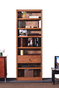 Dry Oak Finish Bookcase with Shelf and Drawer X616233