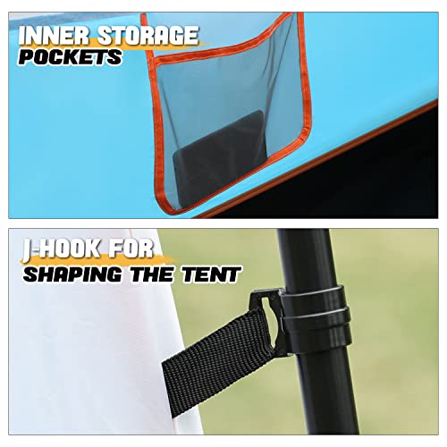 Coffee 5-8 Person Waterproof Windproof Tent with Carry Bag W293