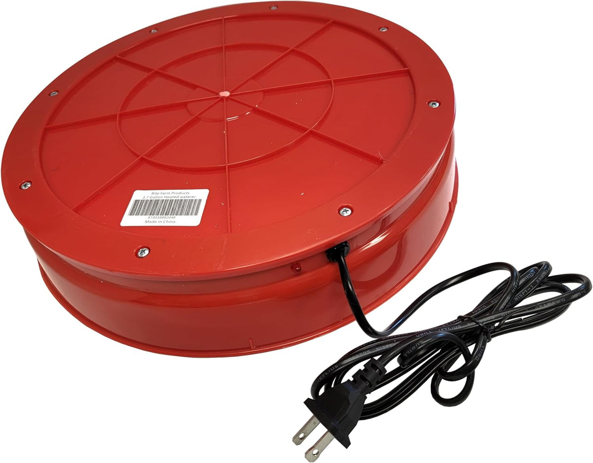 3.7 Gallon Heated Poultry Chicken Waterer with LED V945861