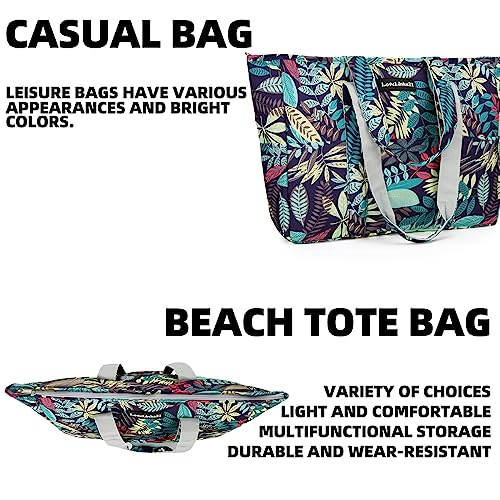 Waterproof Sandproof Beach Tote Bag with Zipper T589