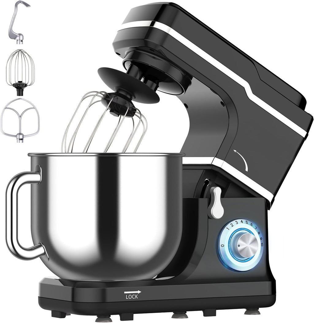 7.5 Qt 660W 10-Speed Tilt-Head Stand Mixer with Stainless Steel Bowl B8821