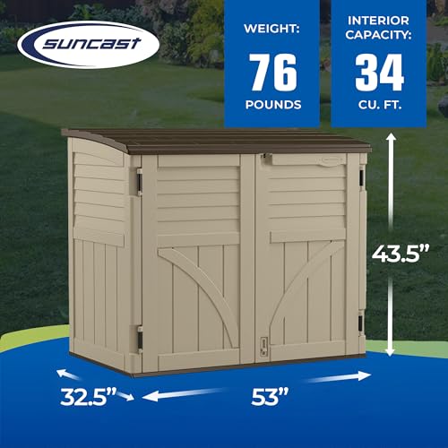 Compact 34 Cu. Ft. Resin Outdoor Storage Shed D990