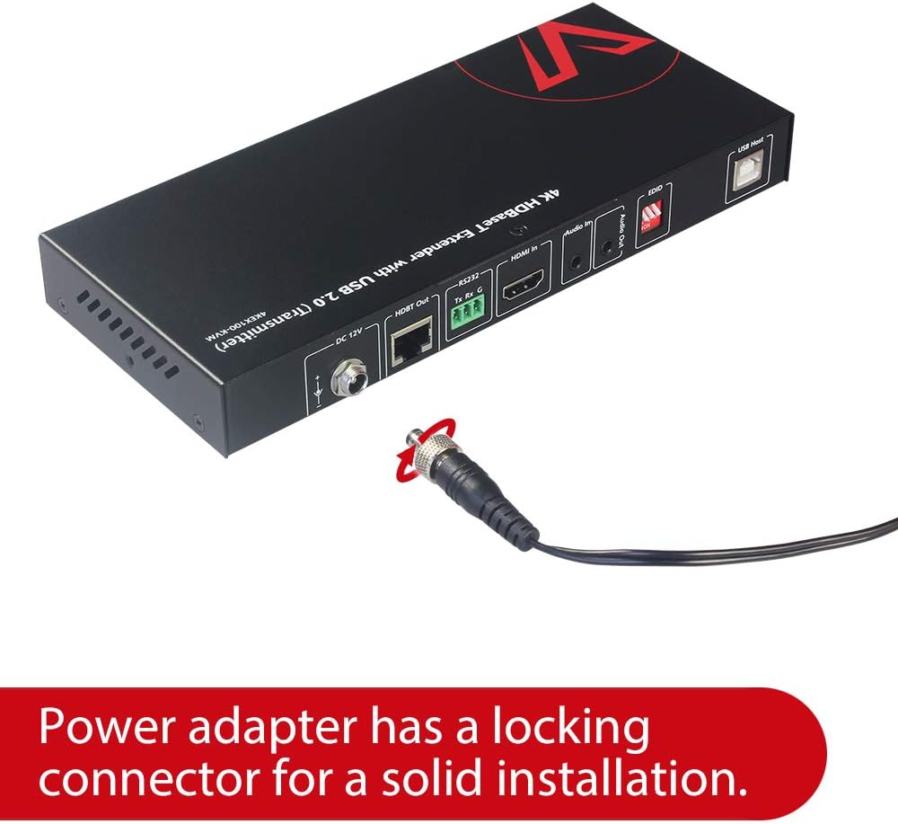 HDMI USB Extender KVM, 100m 4K 60Hz Over Cat5e/6a, 4 Ports USB2.0, RS232, POE X7606
