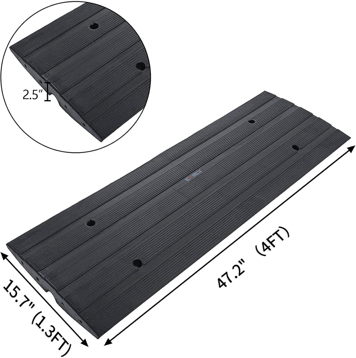 4FT Heavy Duty Rubber Driveway Curb Ramps P546