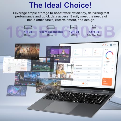 16 inch Convertible Laptop with Touchscreen, 16GB RAM, 640GB Storage U905