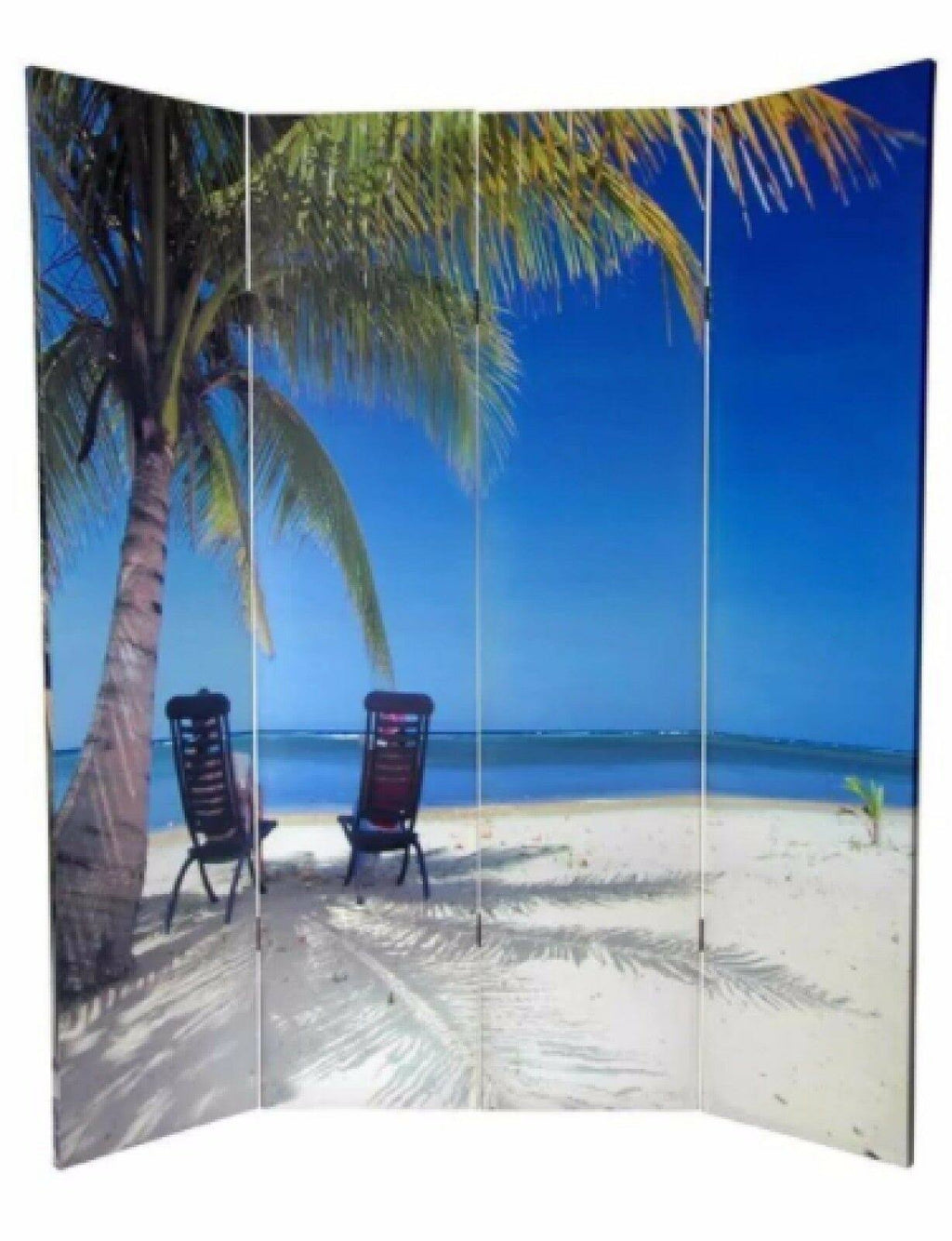 6 ft. Tall Double Sided Ocean Canvas Room Divider X12049