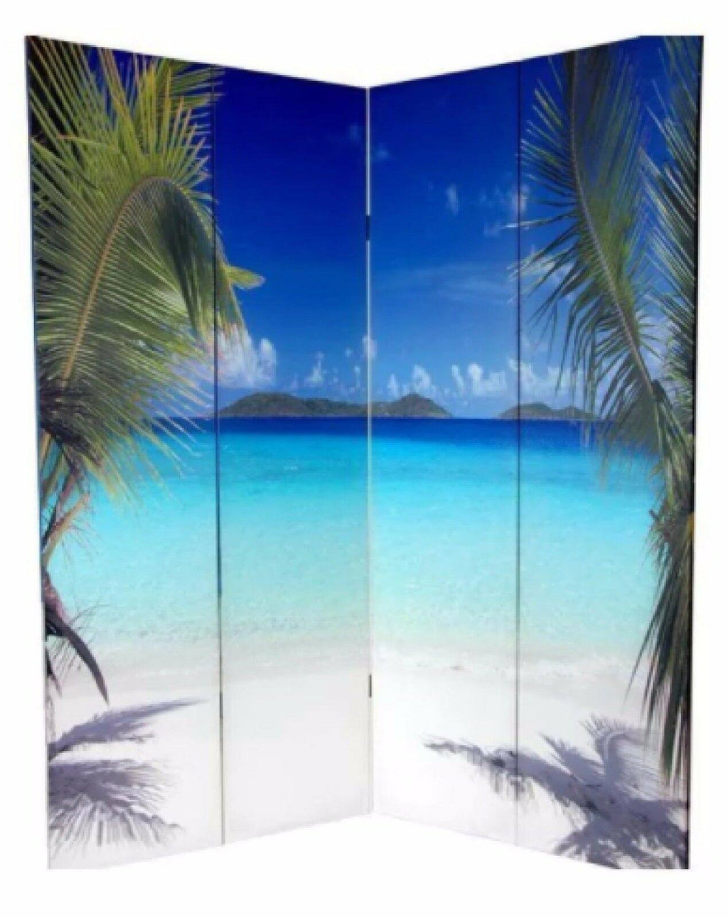 6 ft. Tall Double Sided Ocean Canvas Room Divider X12049
