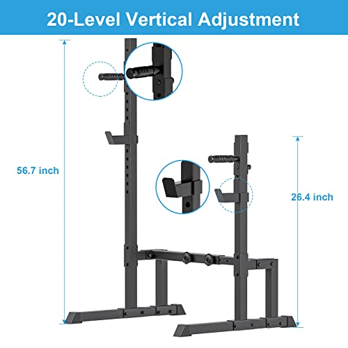 Adjustable Barbell Rack Squat Stand Bench Press Rack 550LBS Max Load Weight Lifting V717838