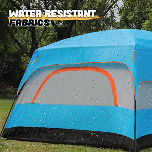 Coffee 5-8 Person Waterproof Windproof Tent with Carry Bag W293
