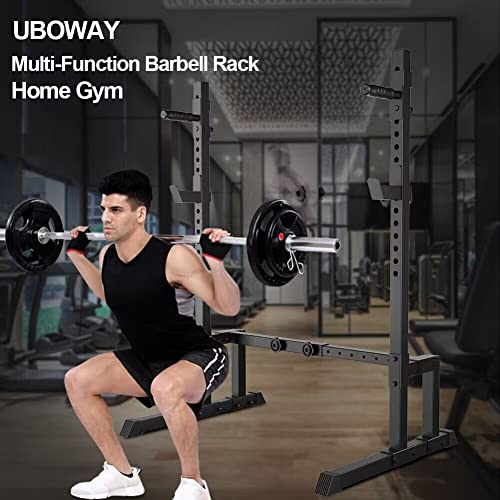 Adjustable Barbell Rack Squat Stand Bench Press Rack 550LBS Max Load Weight Lifting V717838