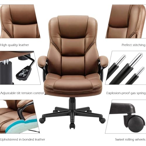 Black PU Leather High Back Adjustable Swivel Office Chair L263821