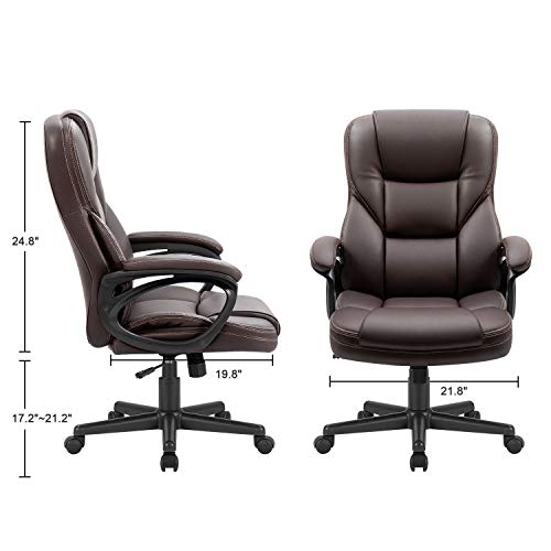 Black PU Leather High Back Adjustable Swivel Office Chair L263821