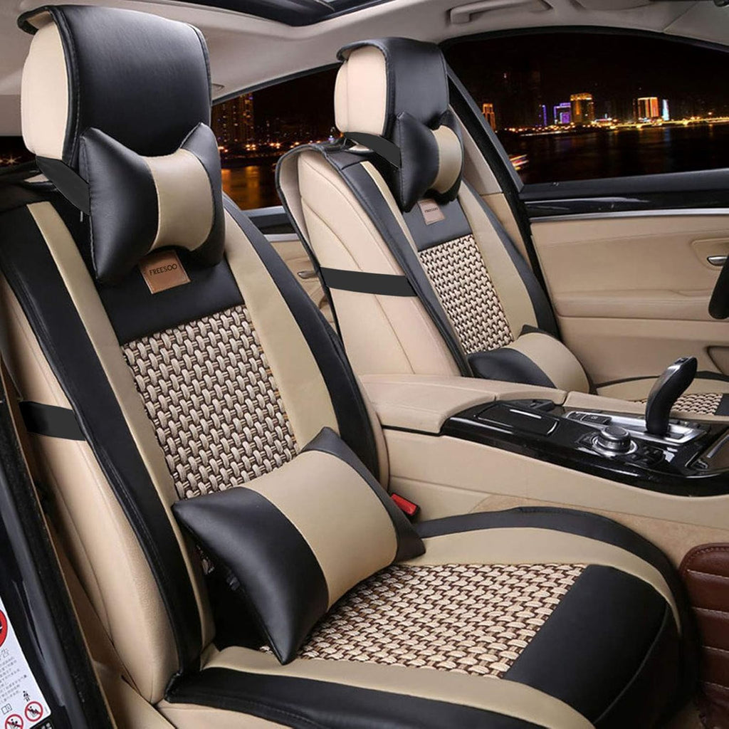 Leather Car Seat Covers Full Set Waterproof Universal U664