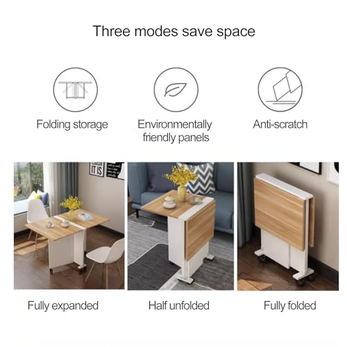 Folding Dining Table with 6 Wheels B531770