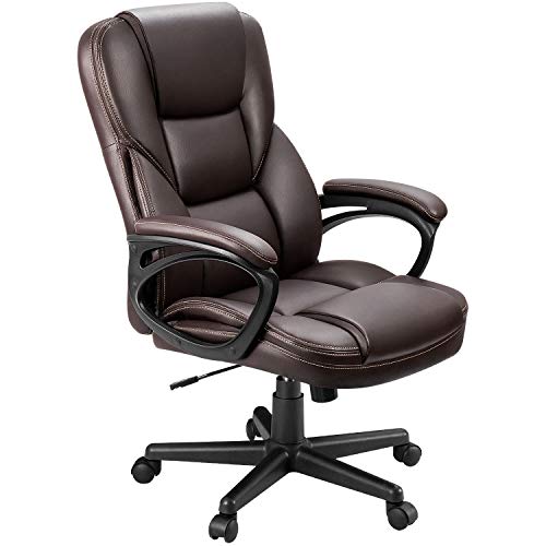 Black PU Leather High Back Adjustable Swivel Office Chair L263821