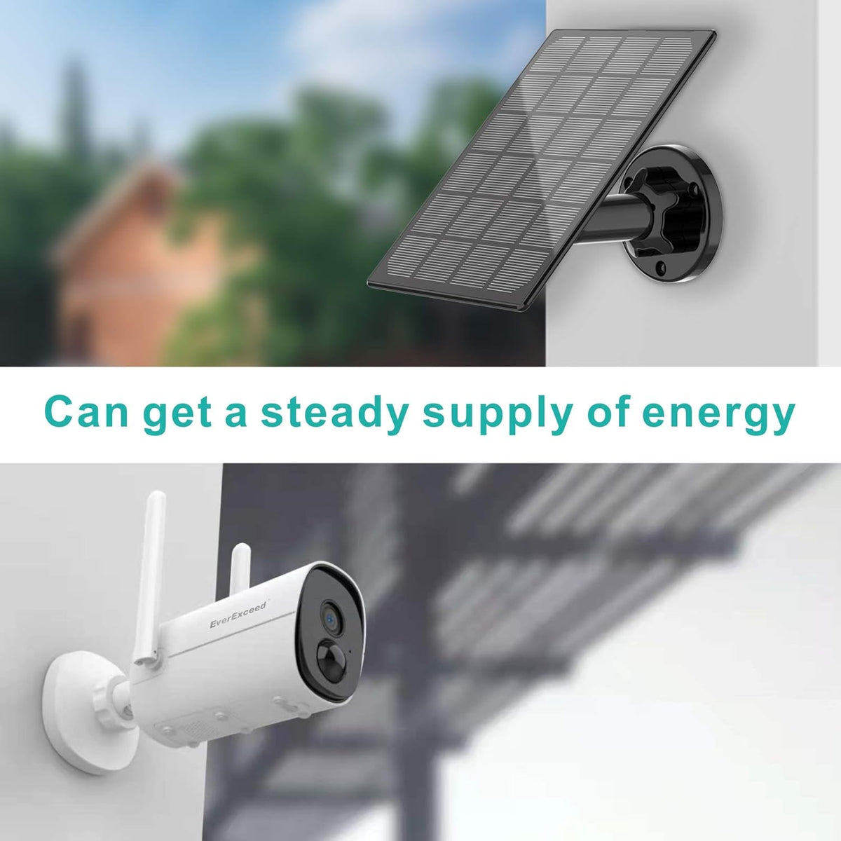 Solar Panel for Wireless Outdoor Security Camera J1037