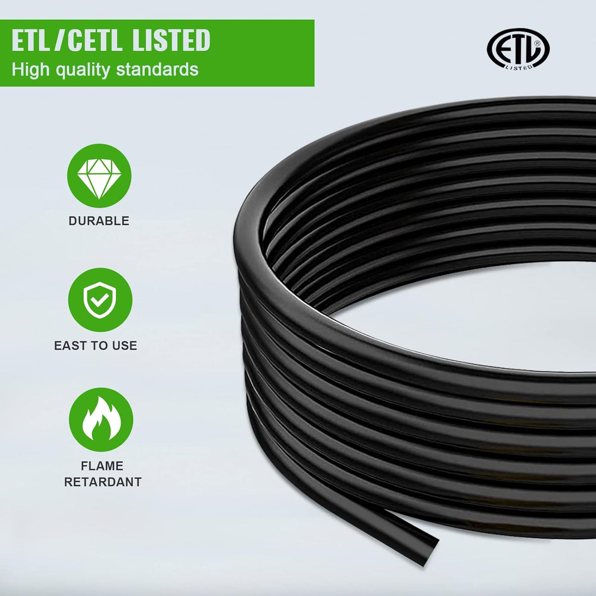 50FT 30AMP RV Extension Cord 10AWG/3C R8332