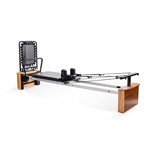 Chrome Black Padded Pilates Reformer with Cardio Rebounder K557577