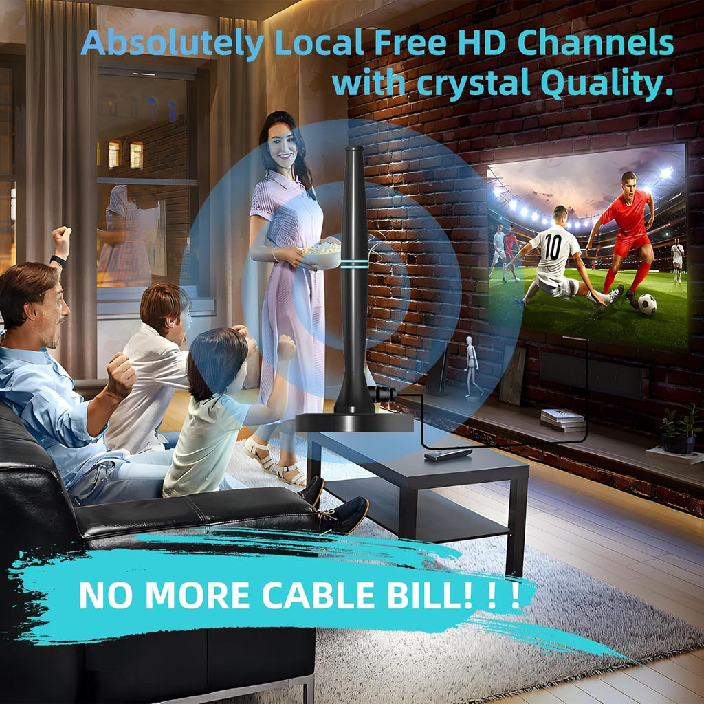 Amplified HDTV Indoor Digital Antenna Long Range TV Antenna Y724