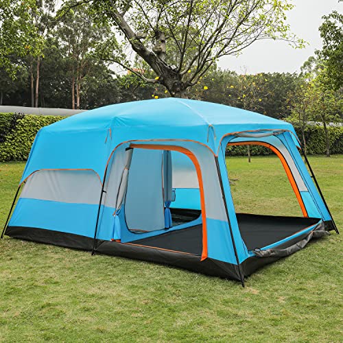 Coffee 5-8 Person Waterproof Windproof Tent with Carry Bag W293