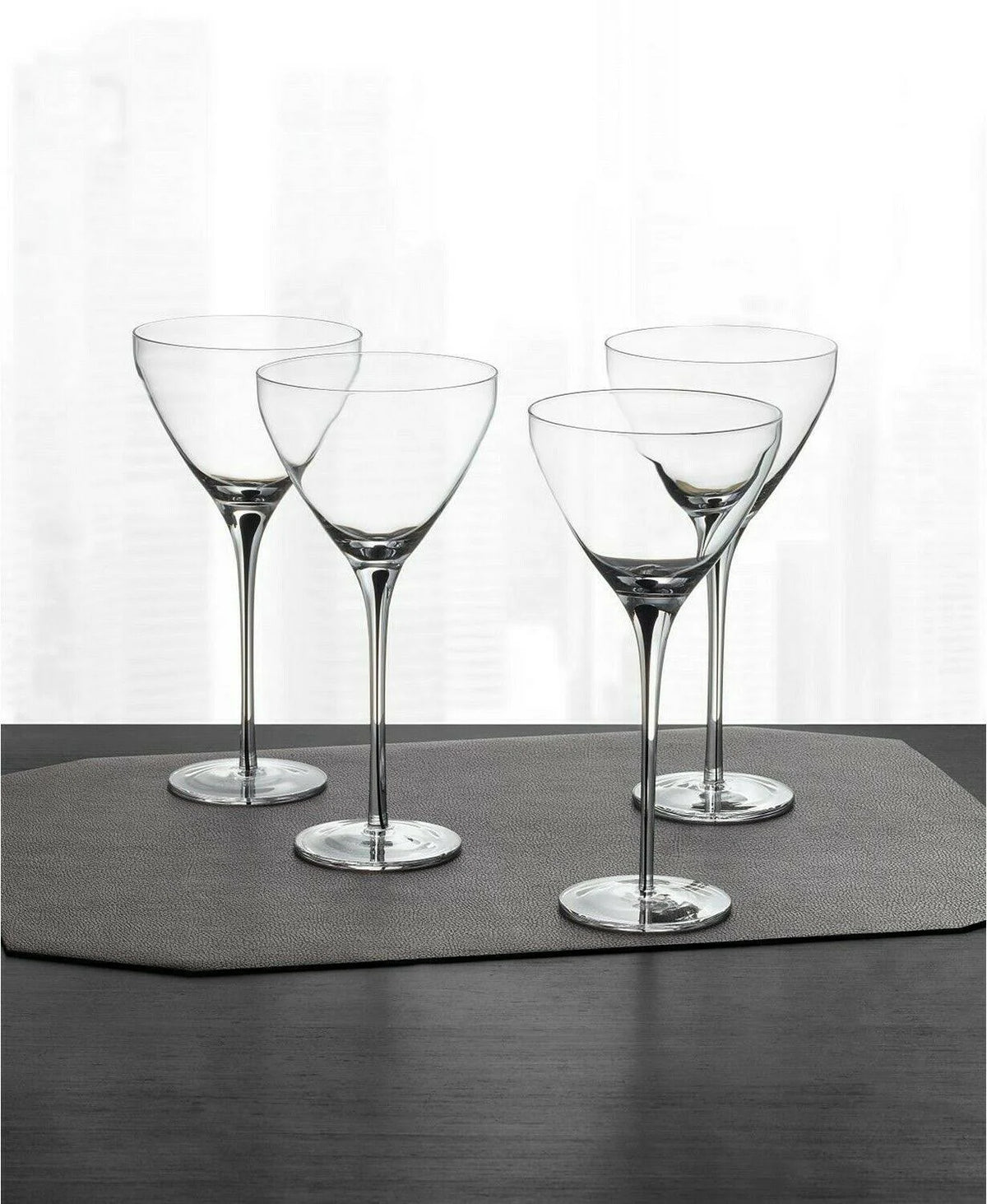 Black Stem Martini Glasses Set of 4 L597701
