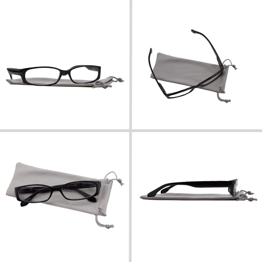 4 Pack Reading Glasses Black Tortoise Red Blue P7517