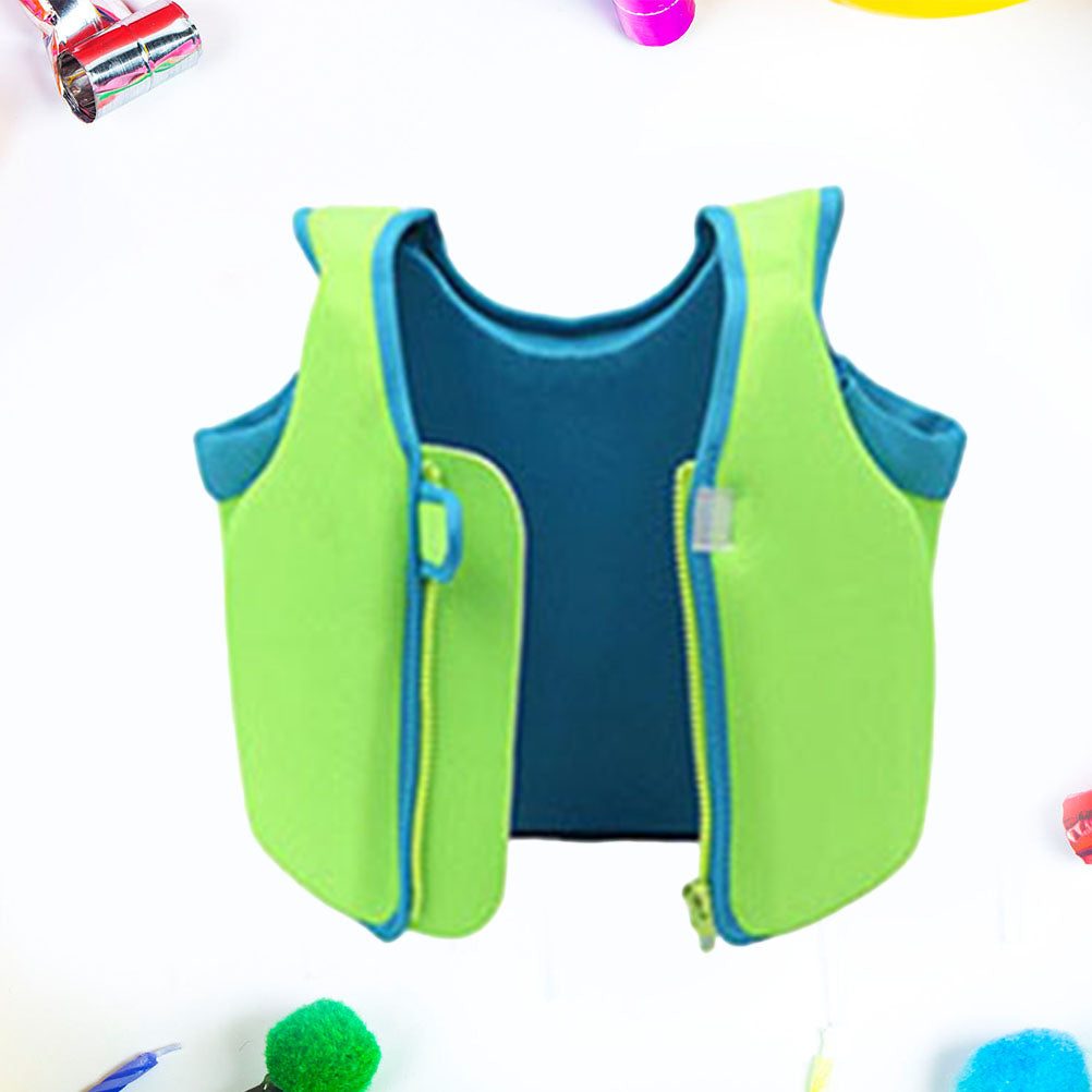 Children Boy Girl Swim Vest Buoyancy Swimsuit Size M (Green) C620509