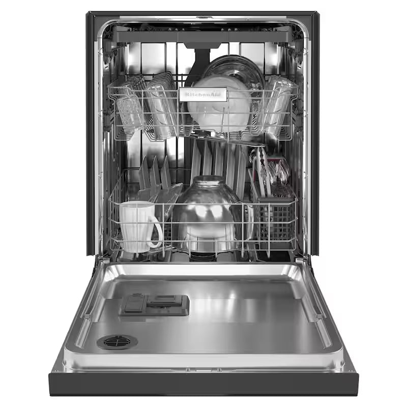Black Front Control Tall Tub Dishwasher with Stainless Steel Tub T983