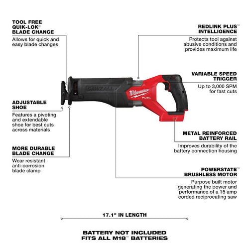 18-Volt Lithium-Ion Brushless Cordless SAWZALL Q245