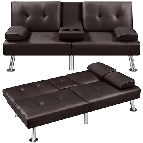 Dark Gray Convertible Sofa Bed T559364