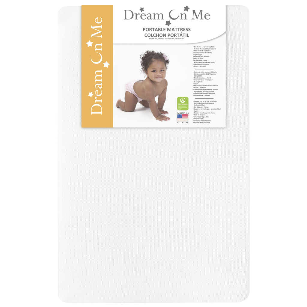 2-In-1 Breathable Foam Two-Sided Mini Crib Mattress S63578