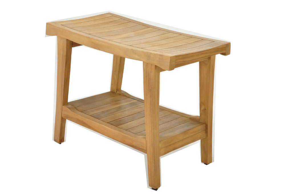 Teak Wood Shower Seat 24" Outdoor Bench W9020