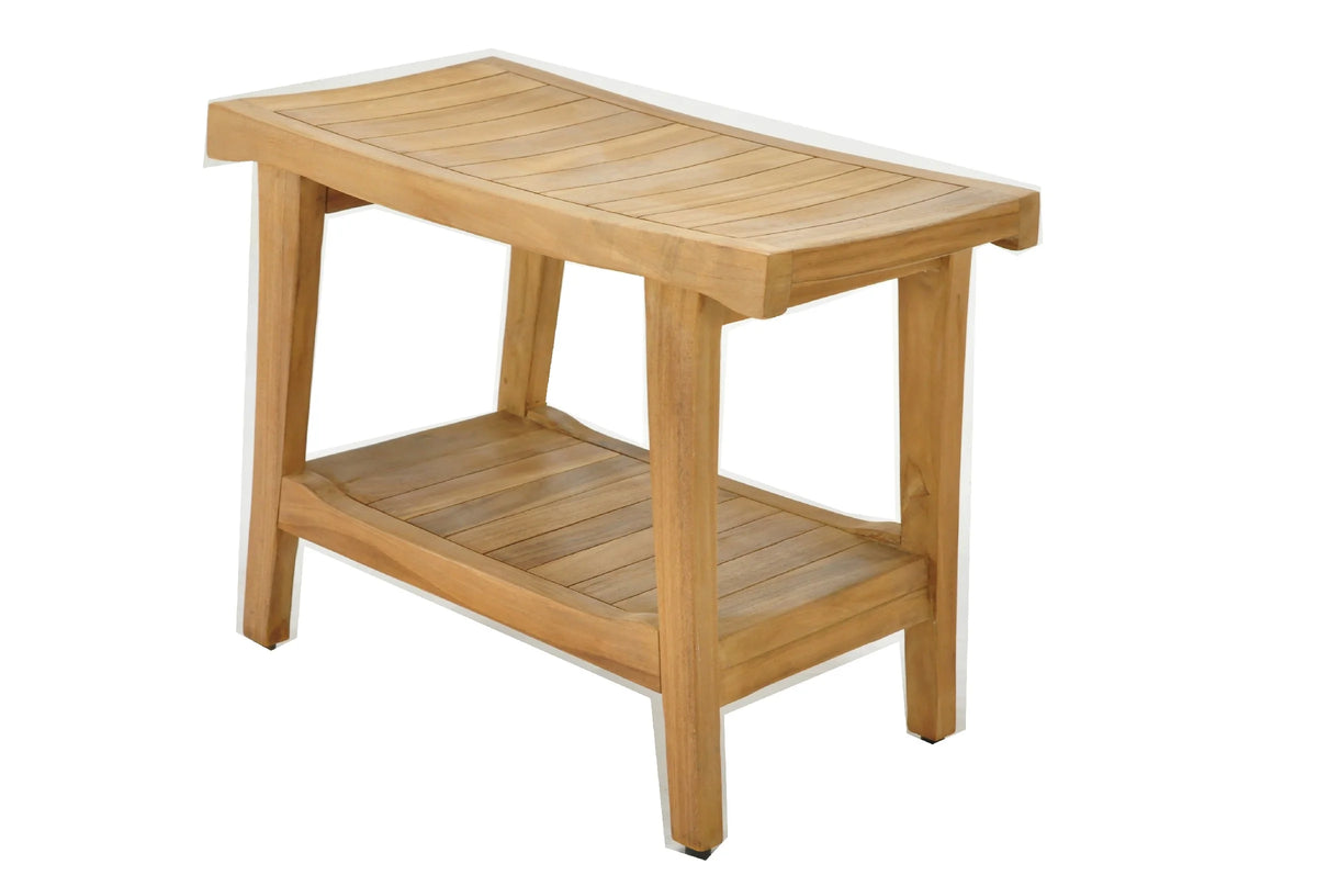 Teak Wood Shower Seat 24" Outdoor Bench W9020