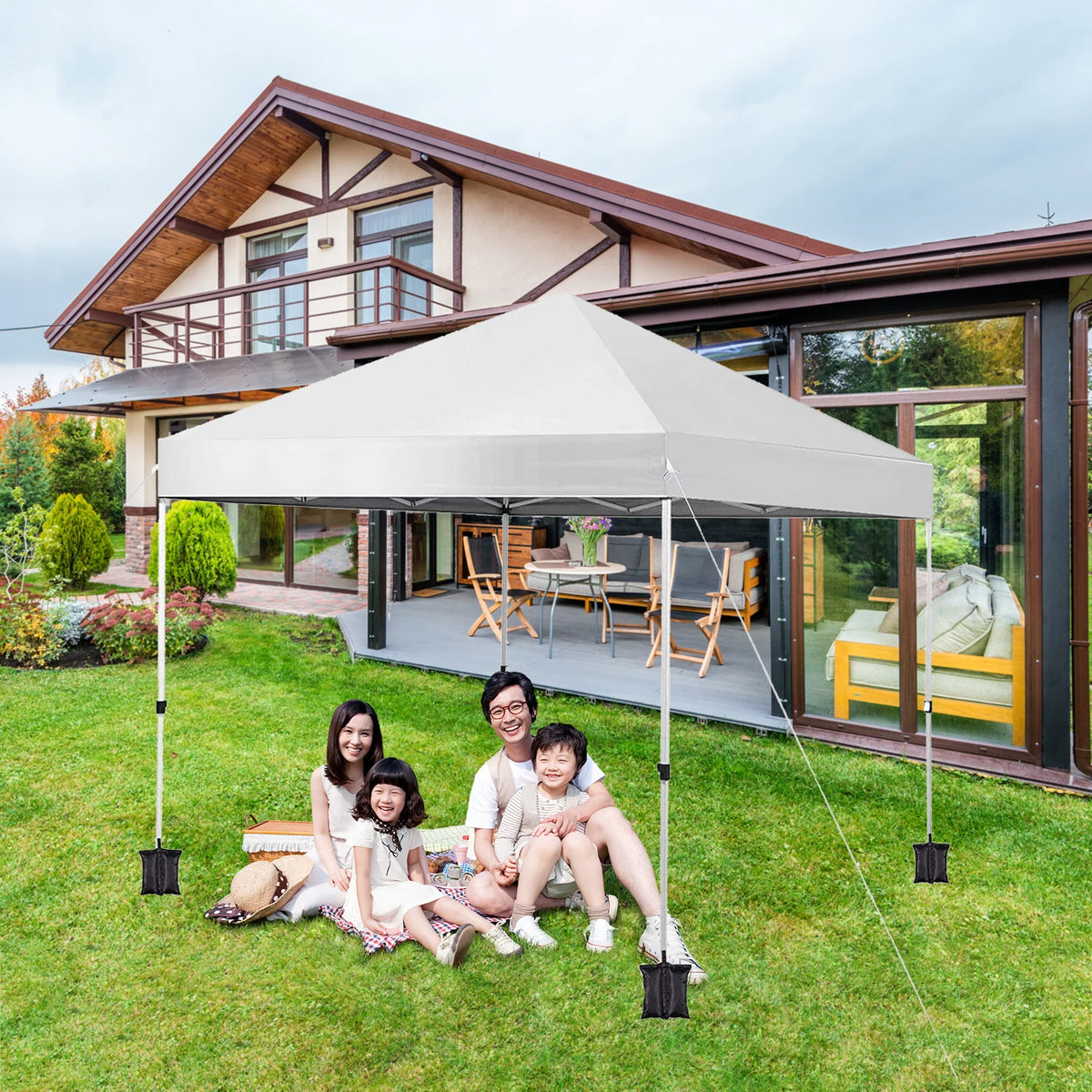 10' x 10' White Pop up Canopy Tent A876110
