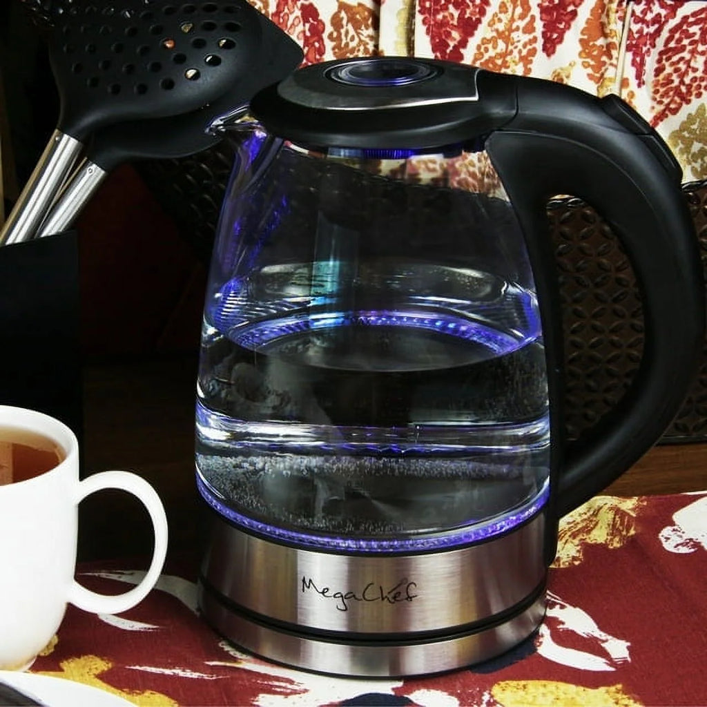 7 Cups Glass and Stainless Steel Electric Tea Kettle K34204