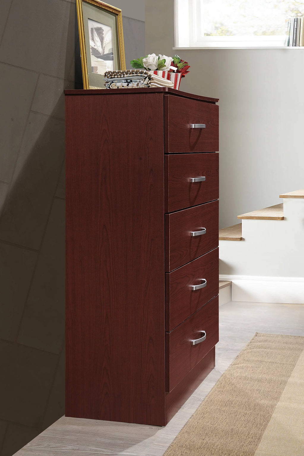 5 Drawer Wood Chest A8499