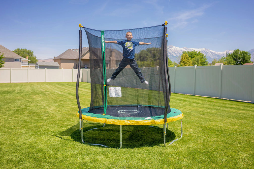 Green/Yellow Trampoline with Safety Enclosure K6576