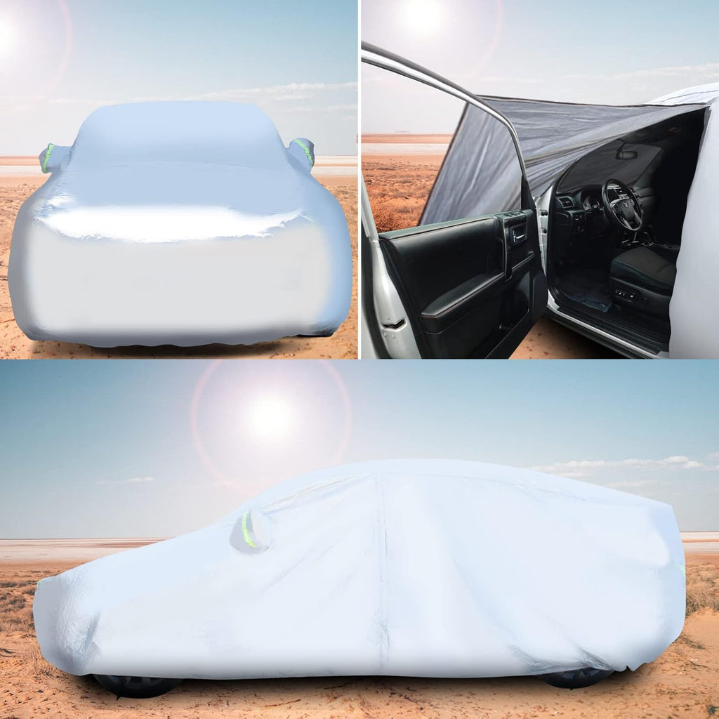 6 Layers All Weather Waterproof Outdoor Full Exterior Car Cover with Zipper K4379