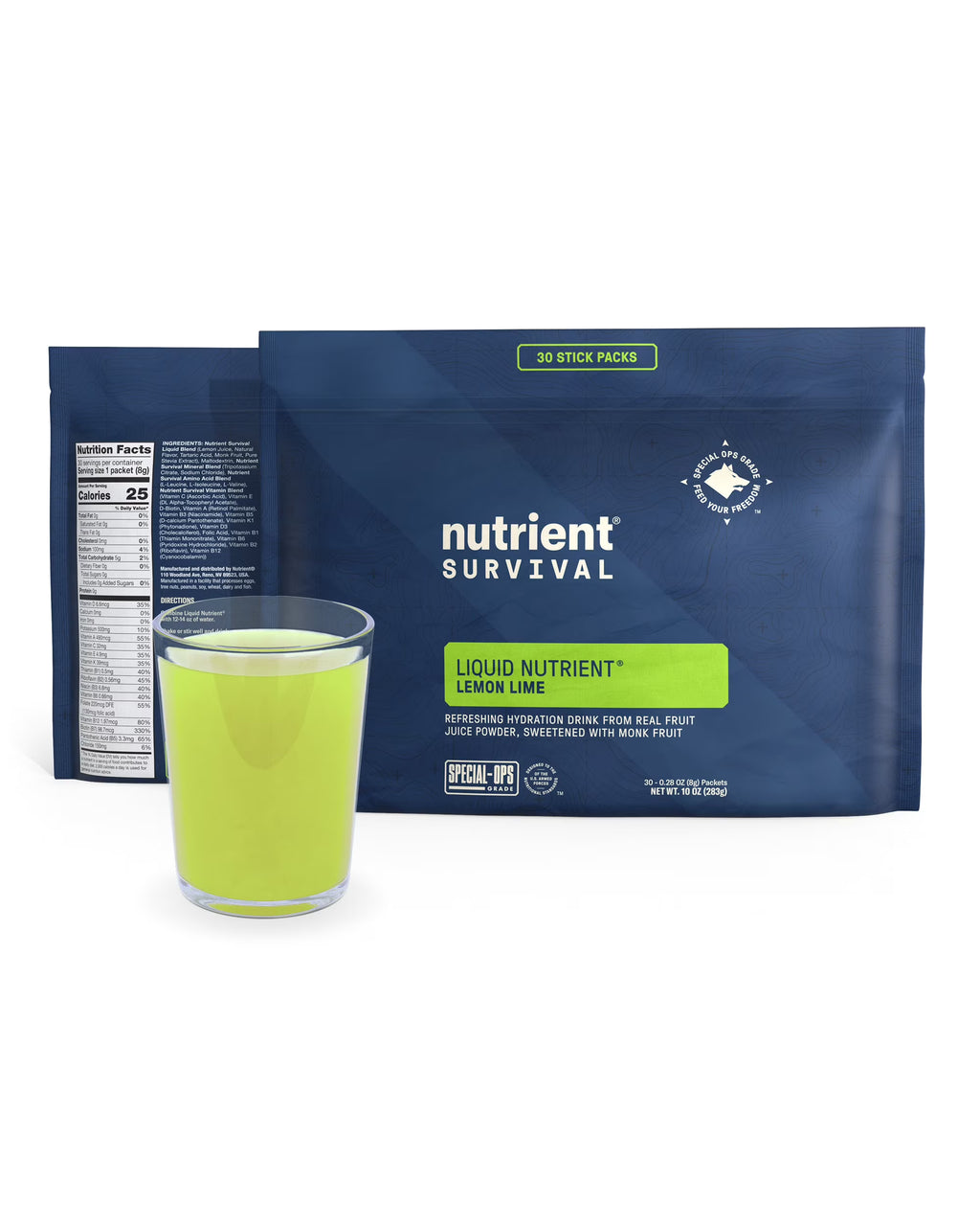 Lemon Lime Electrolytes Powder Packets, 30 Servings C6207