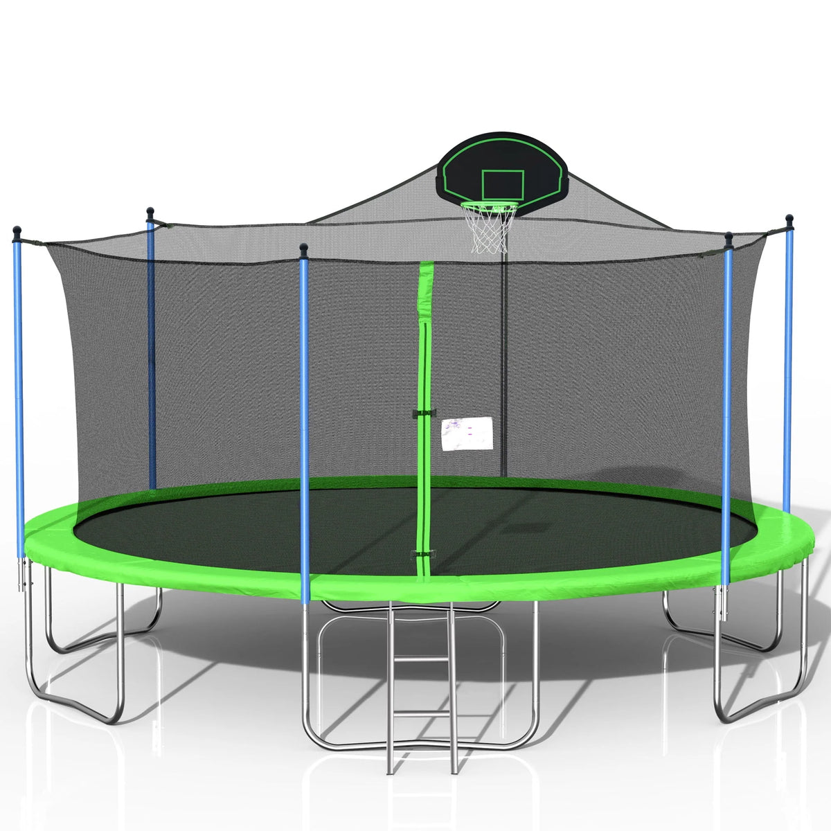 16FT Trampoline with Basketball Hoop and Ladder Q10439