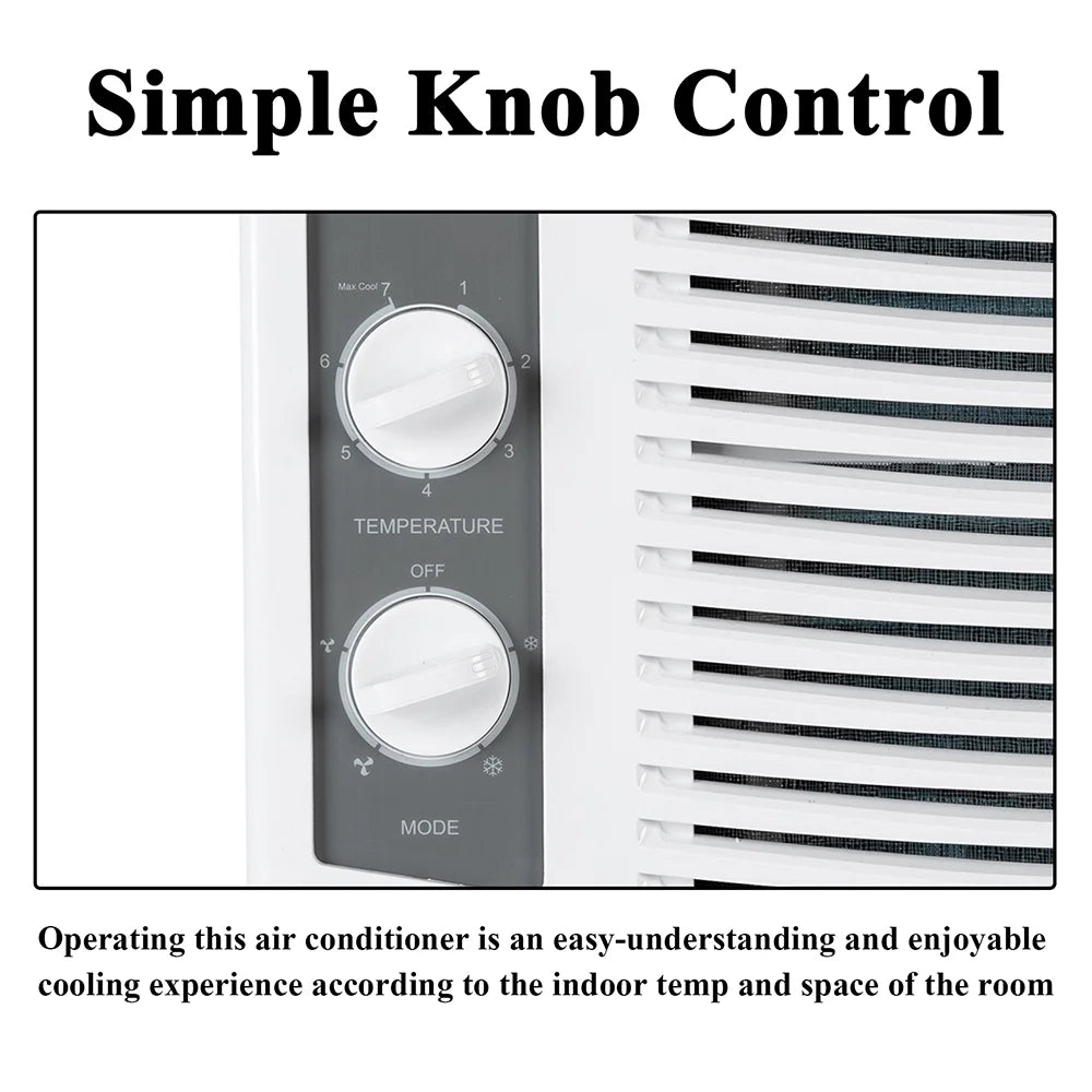 5000 BTU 115V Window-Mounted Compact Air Conditioner, White E958551